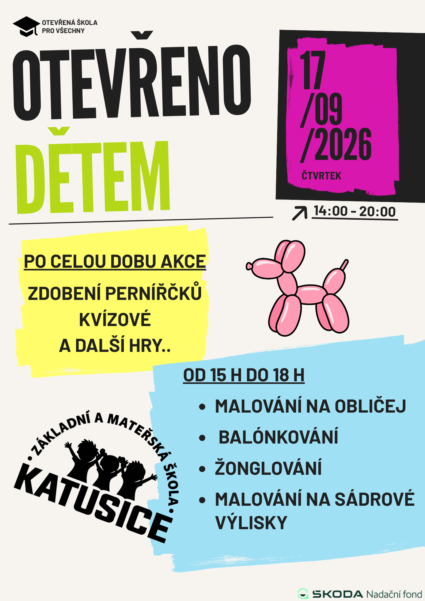 Program pro děti - viz textový odkaz