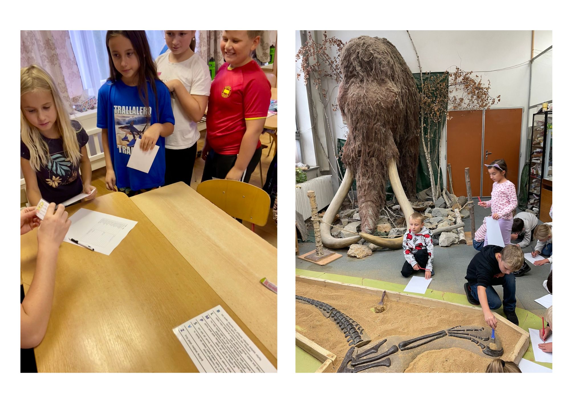 Foto dětí z třídních voleb a z Triloparku